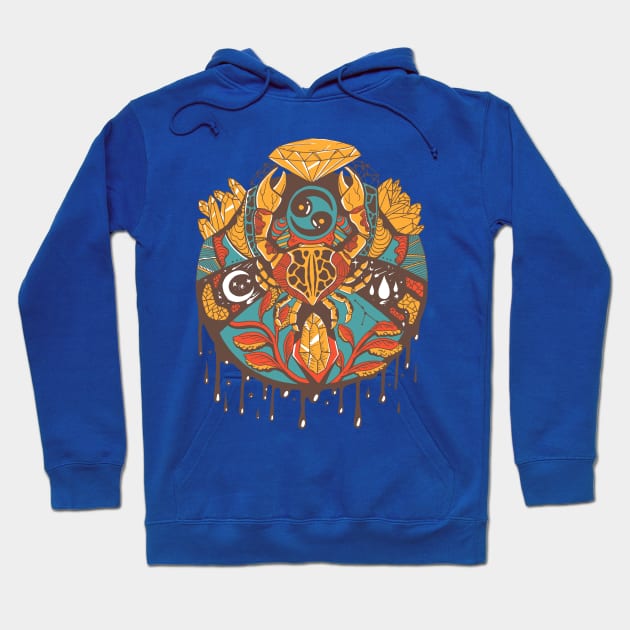 Cafe Mystic Cancer Zodiac Hoodie by kenallouis